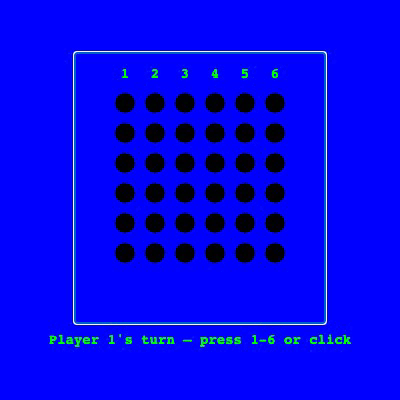 Chips dropping in Connect 4